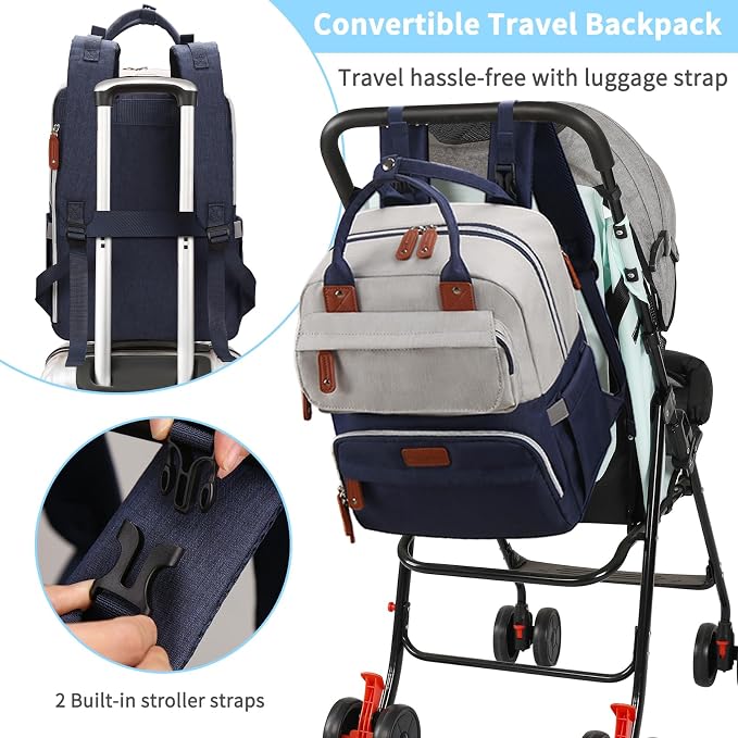 Diaper Bag Backpack, Baby Boy Diaper Bag, Unisex Large Baby Bag - Image 6