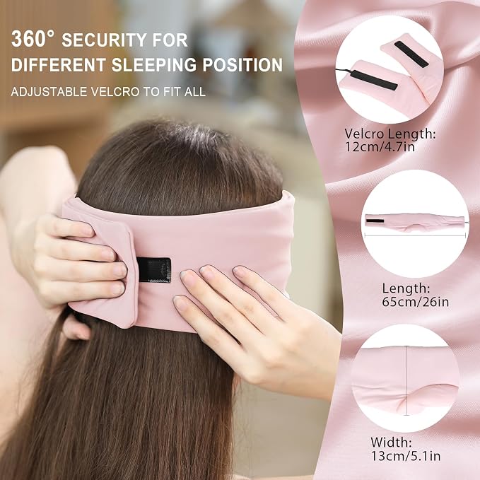 LC-dolida Sleep Mask with Bluetooth Headphones, Ice Silk Sleep Headphones with - Image 9
