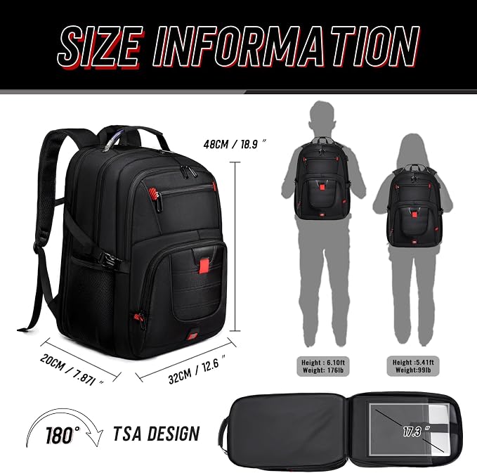 Z-MGKISS Travel Backpack, 50L Extra Large Travel Laptop Backpack, Travel - Image 5