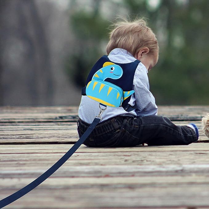 Accmor Toddler Harness with Leash, Cute Dinosaur Kids Leashes + Anti Lost Wrist - Image 2