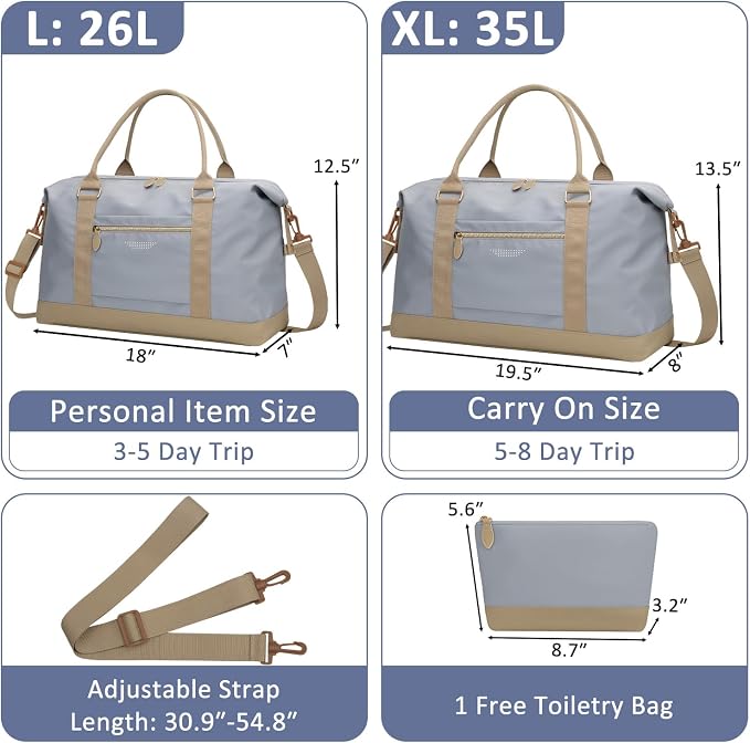 Travel Duffle Bag for Women, Weekender Bags, Hospital Bag for Labor Delivery - Image 2