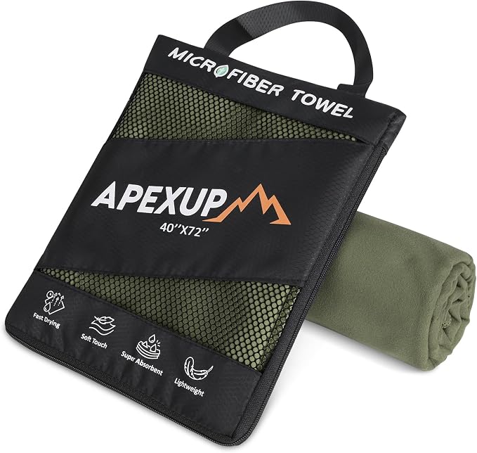 APEXUP Microfiber Travel Towel, Ultra Absorbent Quick Dry Towels, Lightweight by APEXUP