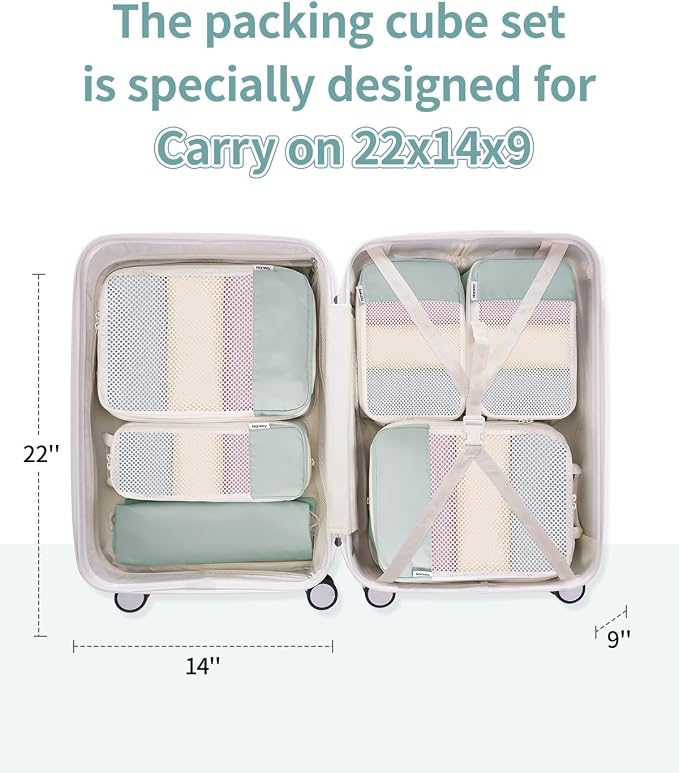 Narwey 6 Set Compression Packing Cubes - Image 2