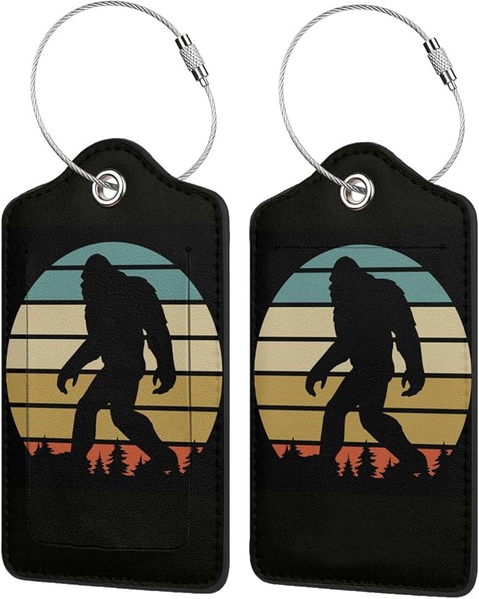 2 Pcs Bigfoot Luggage Tags for Suitcases, Funny Sasquatch Luggage Tags - Image 4