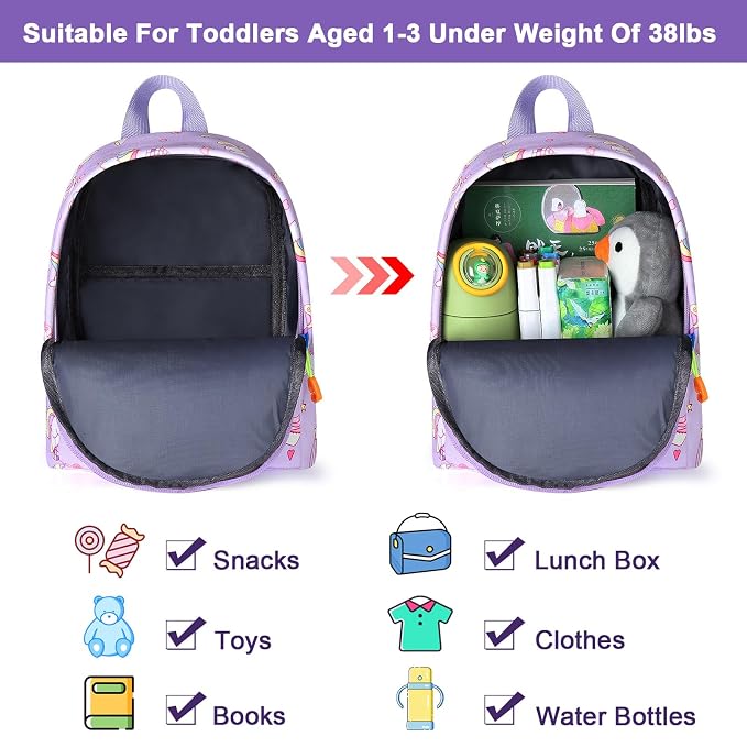 Accmor Toddler Harness Backpack Leash, Mini Unicorn Backpacks - Image 4