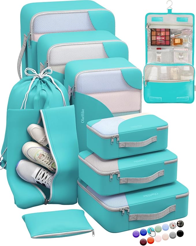 ALL INCLUDED 10 Set Durable Packing Cubes by OlarHike
