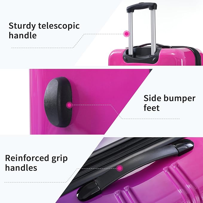 Merax Luggage Sets 3 Piece, Hardside Expandable Suitcase Set - Image 5