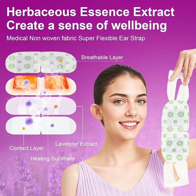 10 Packs Steam Eye Mask, Mnswand Lavender Steam Eye Masks Disposable, - Image 4