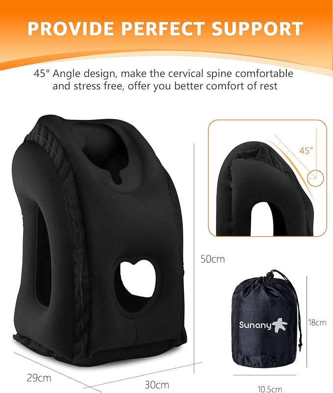 Sunany Travel Pillow, Inflatable Neck Pillow Used - Image 5