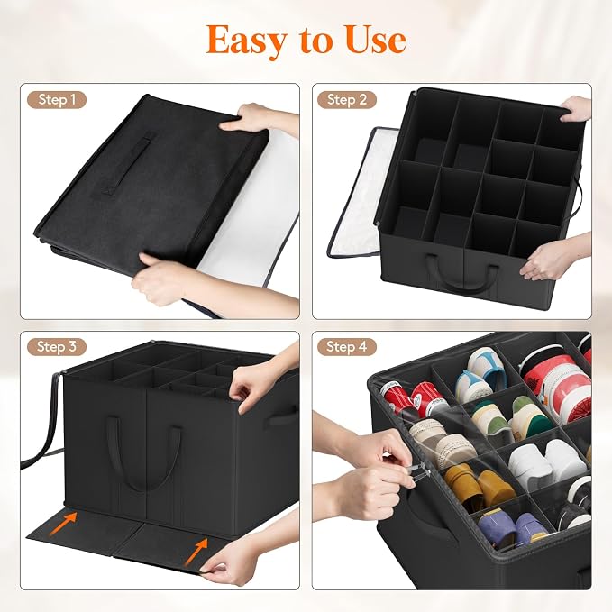 Lifewit Shoe Storage Organizer for Closet, Fits 12-16 Pairs, Large Shoe Box - Image 6