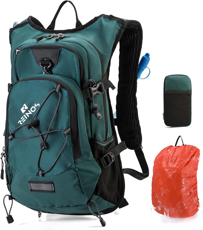 Hydration Backpack Pack with 2L Water Bladder 18L Hiking Backpack Women Men by REINOS+OUTDOOR