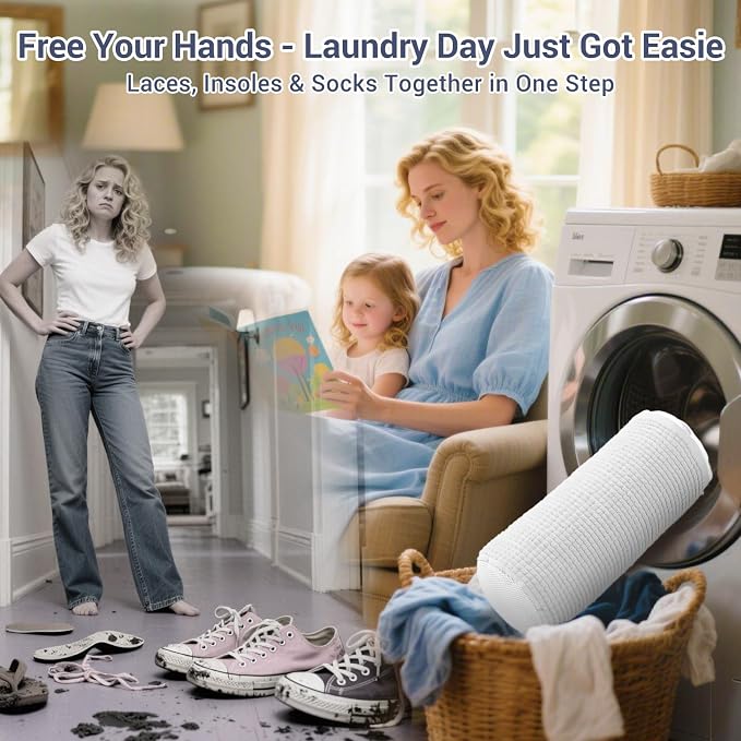 Shoe Washing Machine Bag with 2 Pockets - Image 2