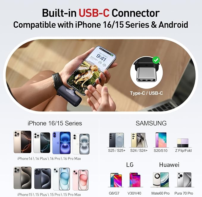 iWALK Portable Charger 5500mAh Next-Gen Small Power Bank 22.5W Fast Charging - Image 3