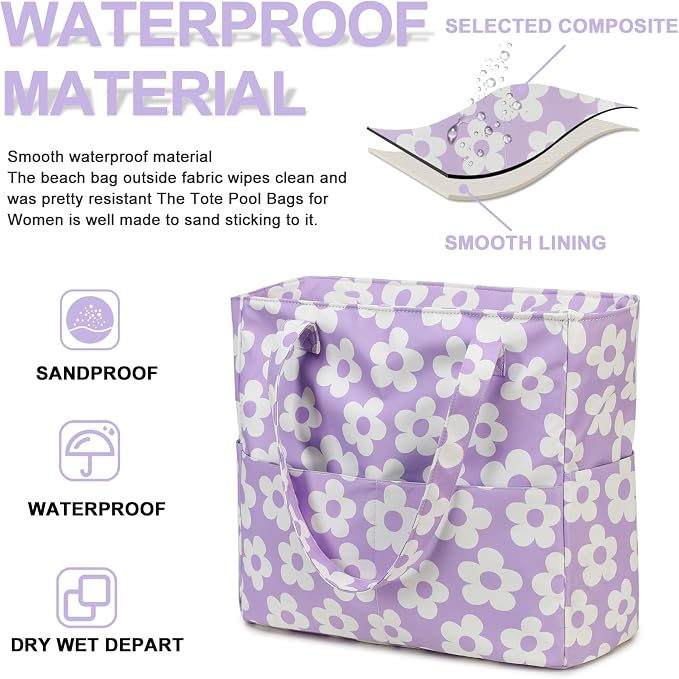 Waterproof Beach Tote Pool Bags - Image 7