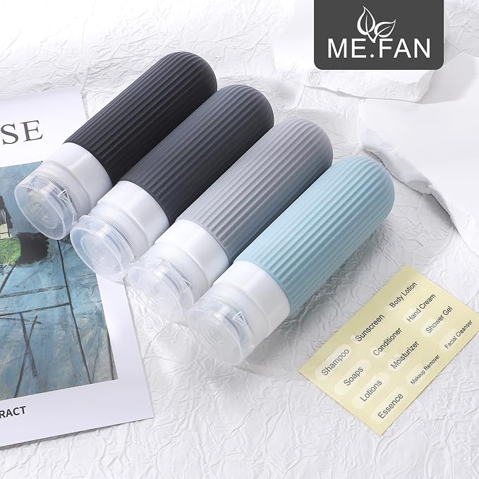 ME.FAN Travel Bottles for Toiletries, TSA Approved 3oz Silicone Journey Size - Image 7