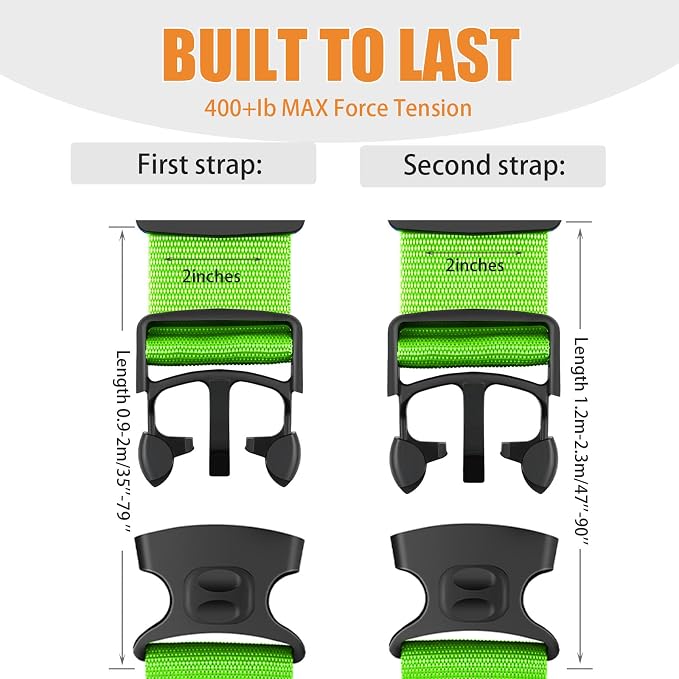 BILIONE Luggage Straps 88 inch Adjustable Suitcase Belt, Lockable Against - Image 4