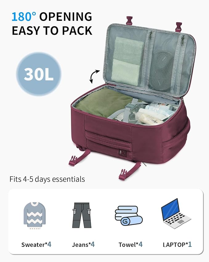 ECOHUB Travel Backpack for Women, Carry on Backpack - Image 4