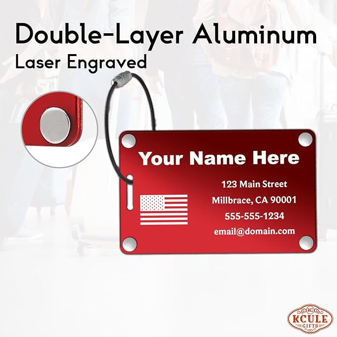 Personalized Metal Luggage Tags - Image 4