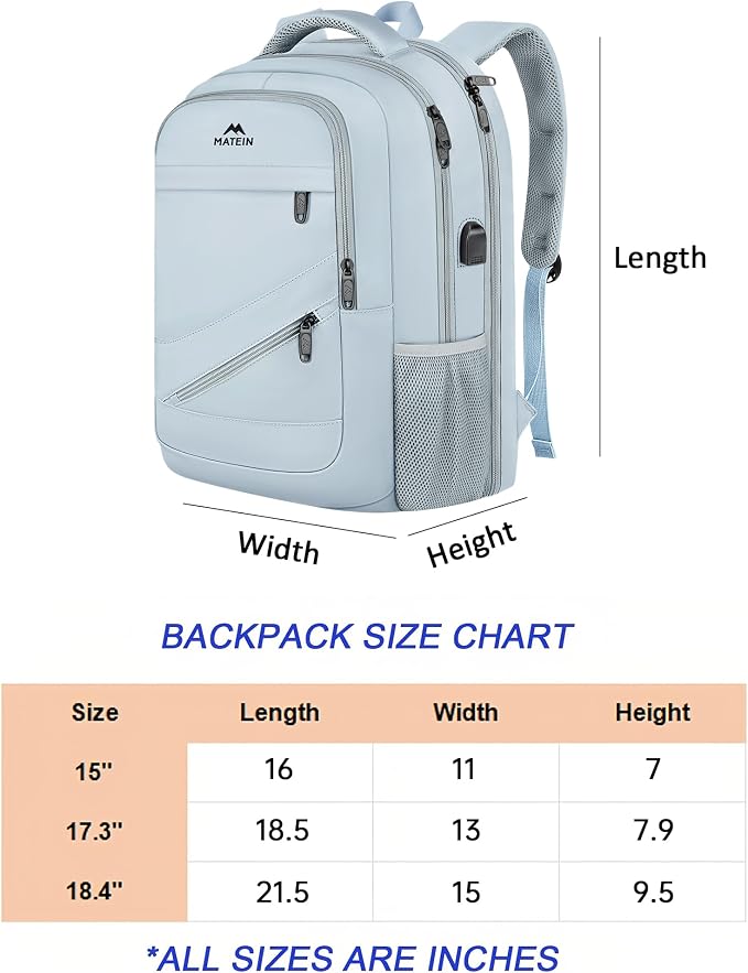 MATEIN 18 Inch Laptop Backpack for Women, Extra Large Anti Theft College - Image 5