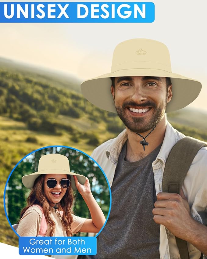 BROTOU Foldable Bucket Hats for Women/Men, UPF 50+ Wide Brim Sun Hat, - Image 4