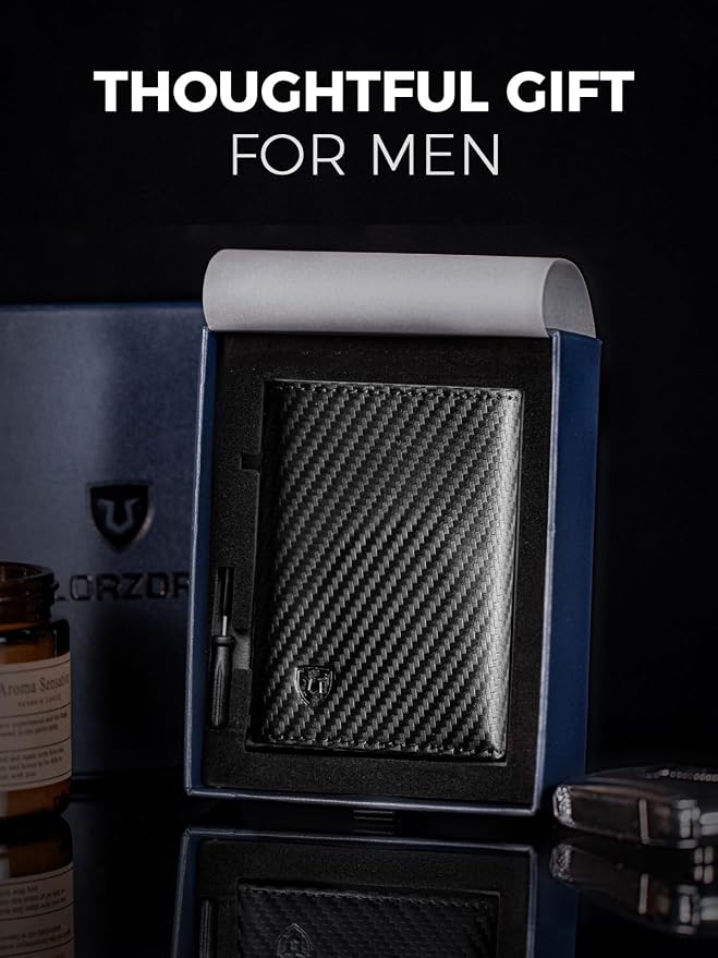 LORZOR Wallet for Men with Metal Card Holder, Pop Up Wallet, Finest Full Grain - Image 7