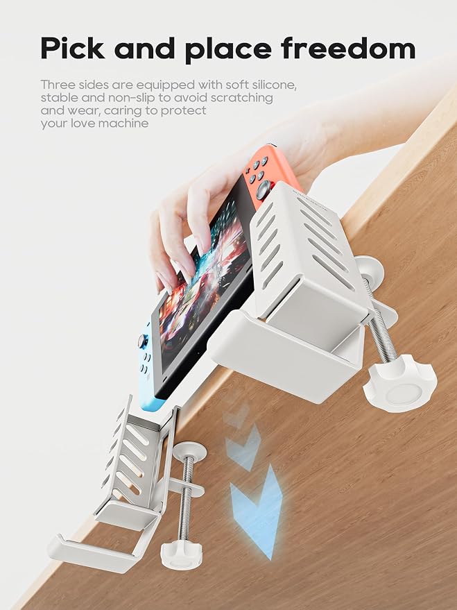 Desk Side Laptop Holder, Desk Side Storage, No Drill Side Desk Organizer - Image 5