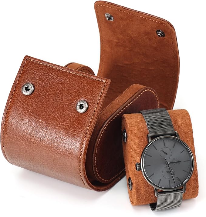 JOYIR Single Watch Roll for Travel | Genuine Leather Watch Pouch Case - Image 6