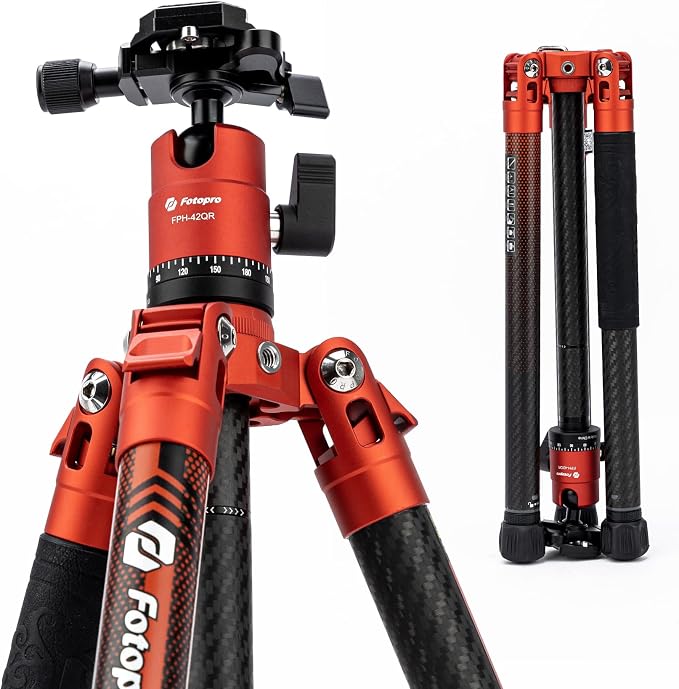 Fotopro Carbon Fiber Tripod for Camera 2lbs Ultralight 62 Inch Travel Camera by Fotopro