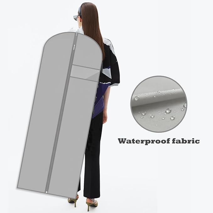 Dress Bags for Gowns Long, Suit Bag Cover for Storage and Travel, 2 Pack - Image 6