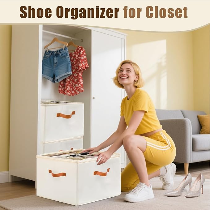 Shoe Organizer for Closet, Fits up to 16 Pairs Shoe Storage - Image 2