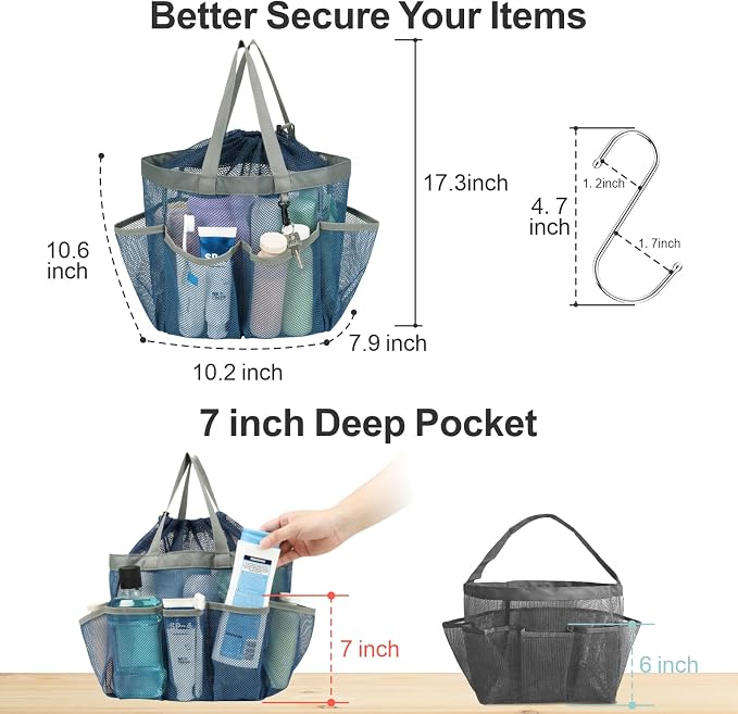F-color Mesh Shower Caddy Portable - Image 5