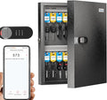 WeHere 32 Key Lock Box with Dual Lock, Combination & Key Unlock, Key Cabinet by WeHereSmartBoxLock