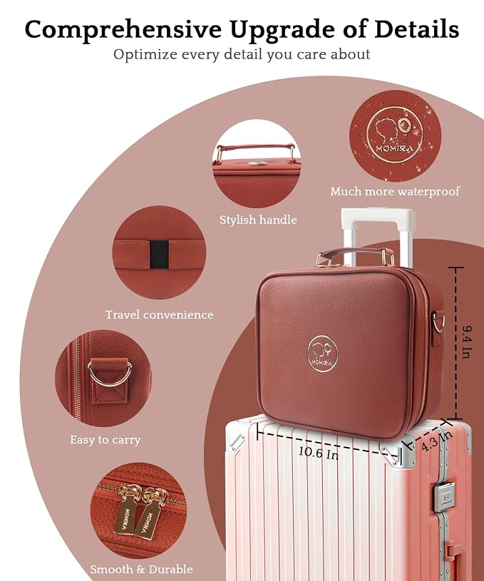 MOMIRA Travel Makeup Bag Cosmetic Bag - Image 4