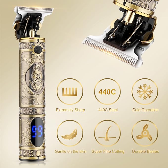 Hair Clippers for Men, Professional Cordless Barber Trimmer Set, Nose and Ear - Image 4