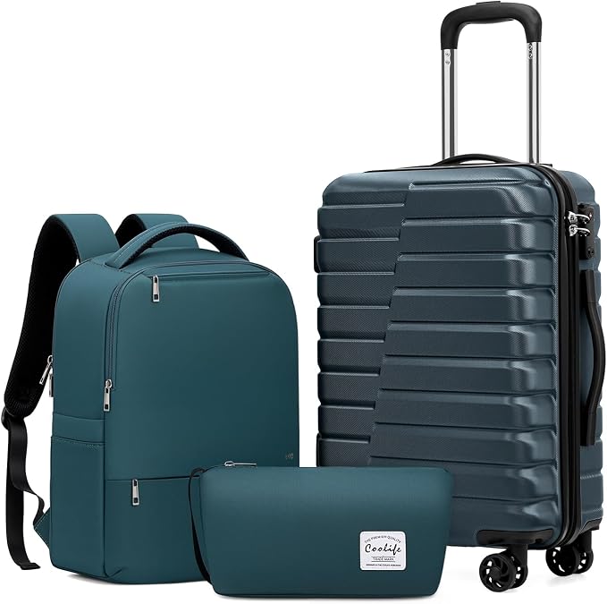 Coolife Luggage Sets 3 Piece, 20In Carry On Luggage by COOLIFE