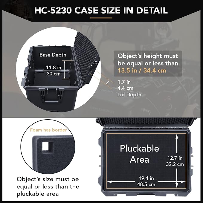 Lykus HC-5230 Large Waterproof Hard Case - Image 3