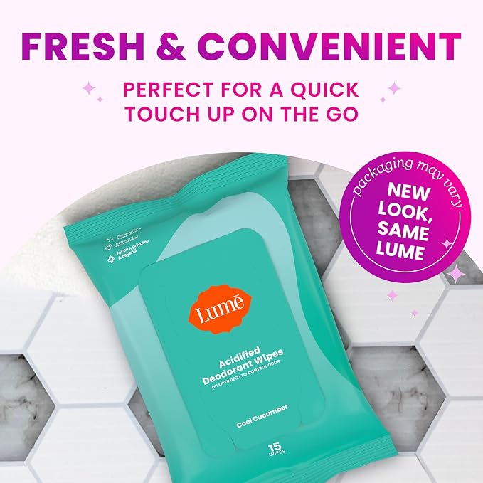 Lume Acidified Deodorant Wipes - Image 9