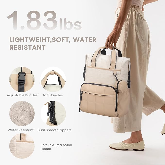 VONAL Diaper Bag Backpack, Lightweight Baby Diaper Bags, Travel Large Diaper Bag - Image 6