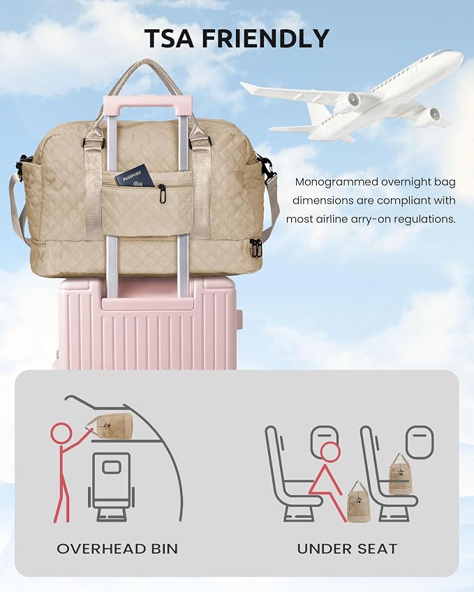 Stuff for Girls 17-18, Gifts for Women-Initial Travel Bag - Image 5