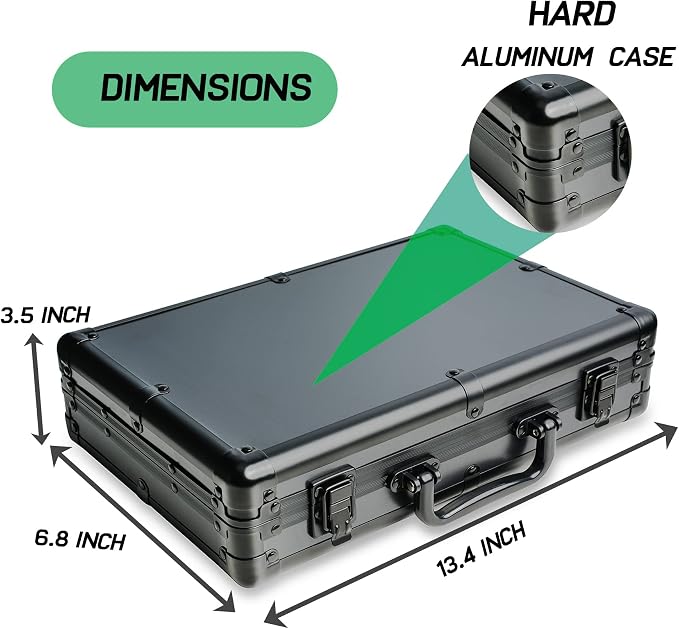 10 slots Aluminum watch case, Hard Deluxe watch storage organizer box - Image 4