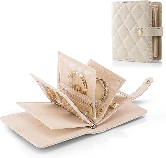 Vlando Travel Jewelry Organizer Case, Mothers Day Gifts by VLANDO