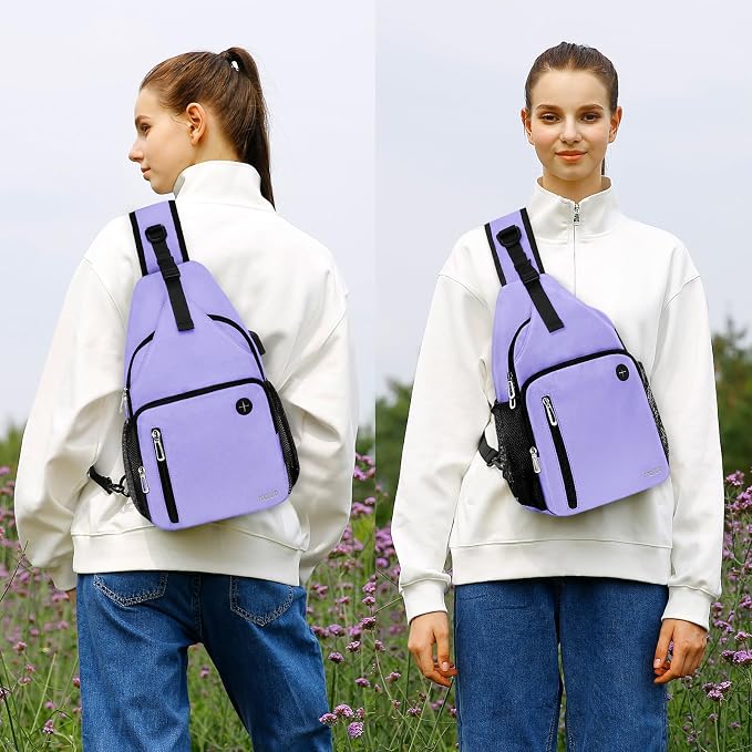 MOSISO Sling Backpack Bag, Crossbody Shoulder Bag Travel Hiking Daypack Chest - Image 6
