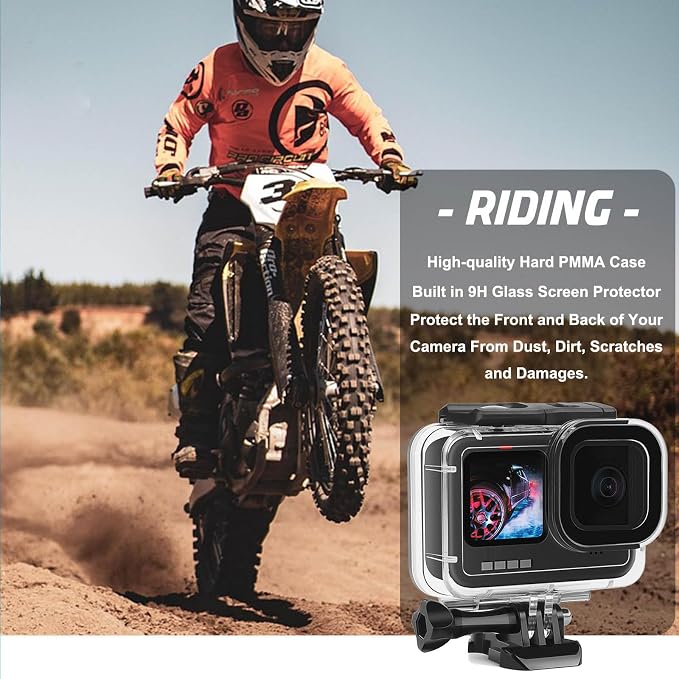 Compatible for Go Pro Hero 13 12 11 10 9 Black Waterproof Housing Case - Image 5
