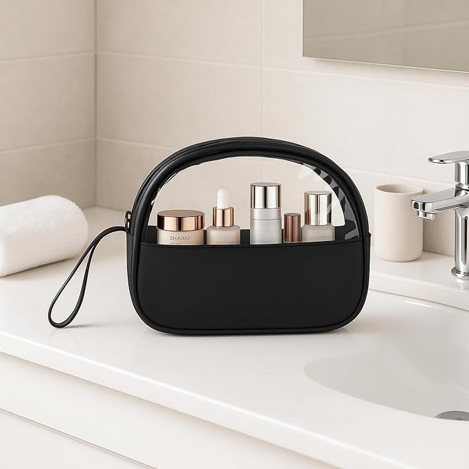 Clear Toiletry Bag, Travel Makeup Bag, Small Transparent Cosmetic Bag - Image 6