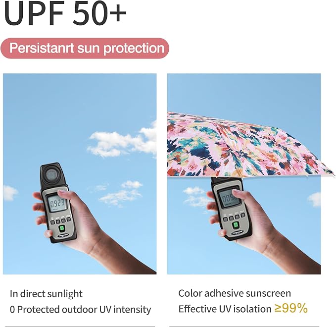 Color Coated Sun Umbrella UV Protection Compact Folding Windproof Parasols - Image 7