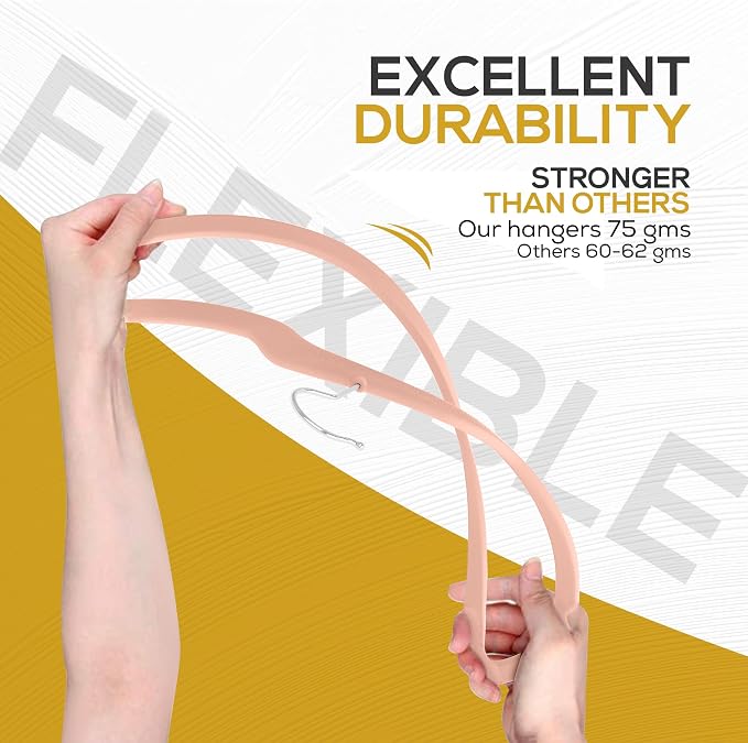 50 Pack New Premium Quality Velvet Hangers Ultra Thin Non Slip Adult Felt Space - Image 8