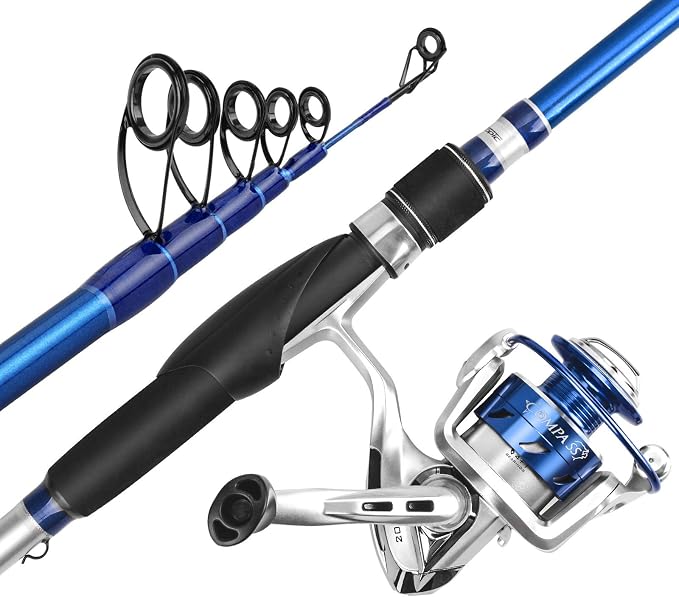KastKing Compass Telescopic Fishing Rods and Combo, Sensitive Graphite by KastKing