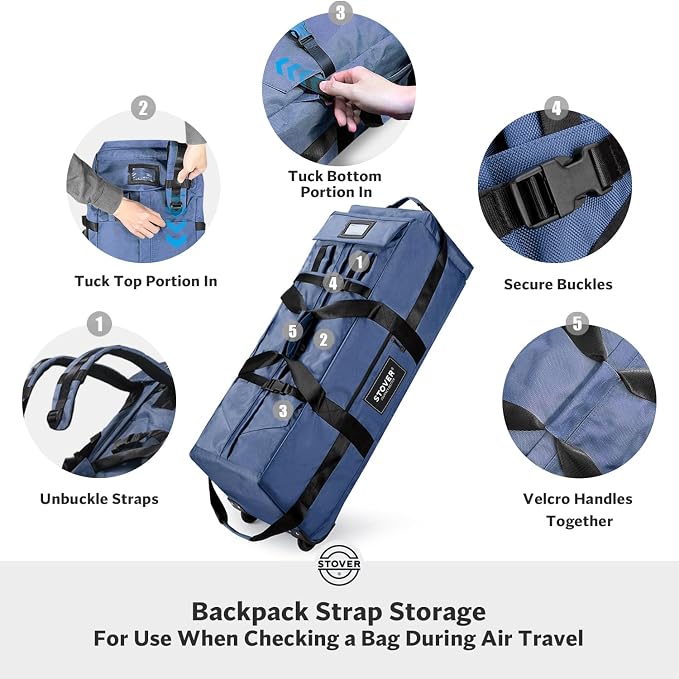 STOVER 80L Rolling Duffel Bag - Image 9