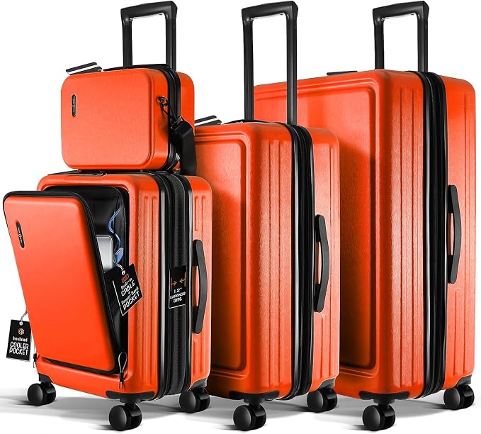 Hard Shell Luggage Sets with Spinner Wheels 4 Piece, Expandable Large Suitcases - Image 9