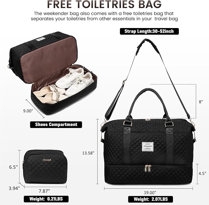 LOVEVOOK Travel Duffle Bag, Weekender Bags - Image 2